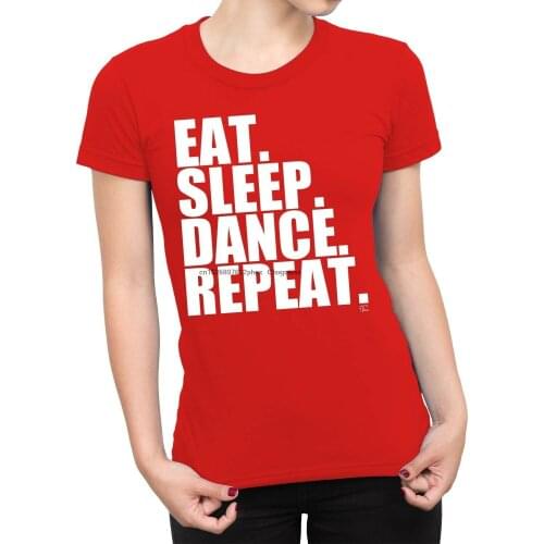1Tee Womens Eat Sleep Dance Repeat T-Shirt