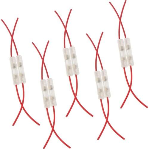 10pcs Fuse Holder Inline Screw Type Quick Blow Glass Tube Fuse Assorted Kit