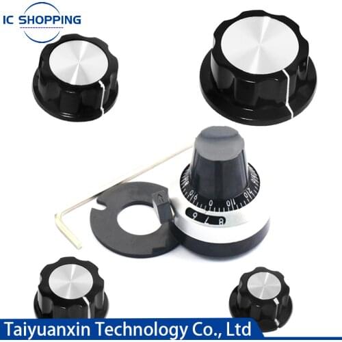 3590S WXD3-13-2W MF-A01/A02/A03/A04/A05 Potentiometer knob Bakelite knob cap Scale piece 6mm 4.8mm inner hole Scale knob cap