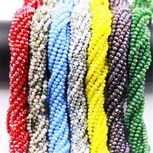 3x4mm/4x6mm/6x8mm Crystal Rondel Beads Wheel Faceted Glass Beads for Jewelry Making Diy Jewelry Accessories Jewelry Findings