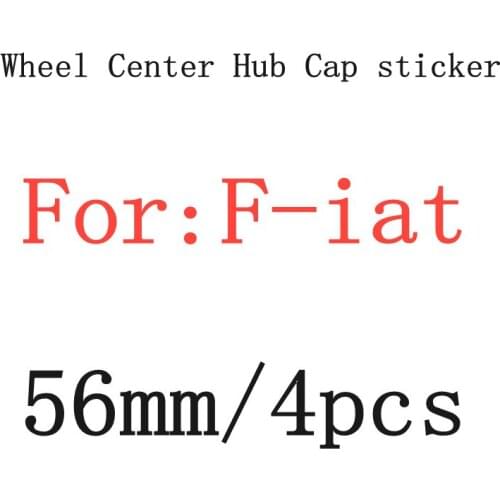 4Pcs Car Styling Tires Wheel Center Hub Cap Stickers 56.5mm Emblems Decal For F－i－at 500 Punto Bravo Stilo Panda Abarth Tipo etc