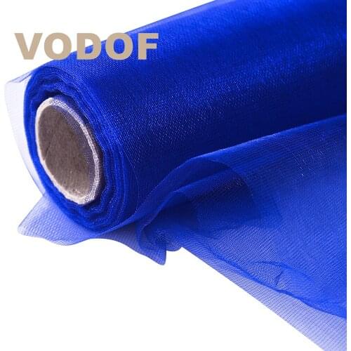 48cm 20meters Wedding Table Runner Decoration Yarn Roll Crystal Tulle Organza Sheer Gauze Element Casamento Favors Supplies