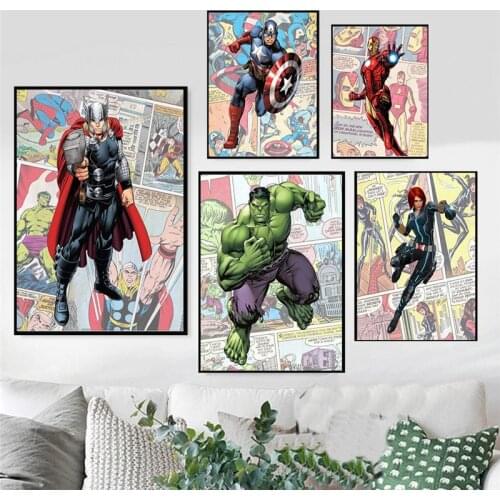 5d Diamond Painting Marvel Avengers Captain America Superhero Full Drill Square Rhinestones Diamond Embroidery Mosaic Decortion