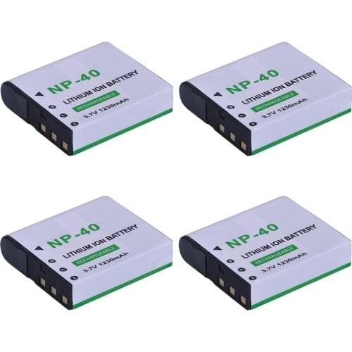 Batmax 4Pack NP-40 NP40 Digital Camera Battery for Casio EX-Z400 FC100 FC150 FC160S P505 P600 P700 Z300 Z600 EX-Z850