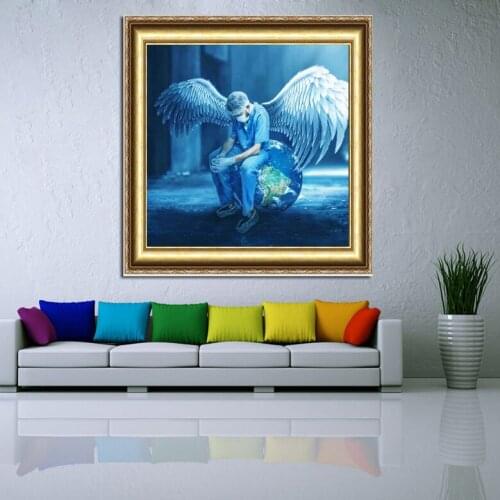 Diamond Painting Full Drill Round Doctor Angel Saves Life Diamond Mosaic Art Diamond Embroidery Earth Picture Wall Decor