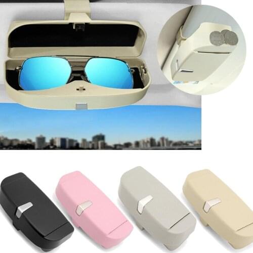 Auto Car Glasses Cases Clip Ticket Card Clamp Multifunction Plastic Car Sun Visor Sunglasses Holder Accessories Universal