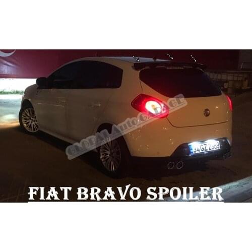 For Fiat Bravo 2007-2013 Spoiler Auto Accessory Universal Spoilers Car Antenna For Car Styling Diffüser Flaps Splitter Black