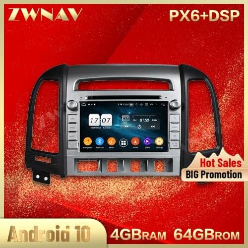2 din Android 10.0 screen Car Multimedia player For Hyundai Santa Fe 2006-2011 video radio stereo GPS navi head unit auto stereo
