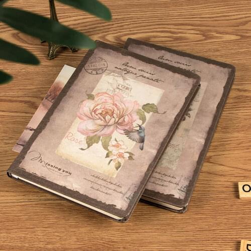 Notepads Sketchbook Vintage Floral Elegant Journals Notebooks Cloth Cover Office School Supplies Blank Notebook Stationery
