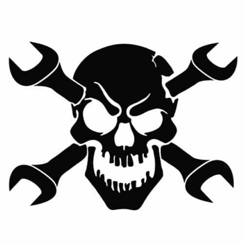 Skull and bone Vinyl Decals for Car-window Computer-case Decals Car Stickers Laptop Window Wall-decor Funny Black/White/Laser