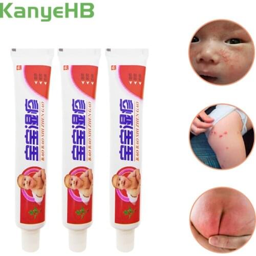 3pcs Baby Eczema Cream Psoriasis Pruritus Eczema Dermatitis Baby Itching Skin Care Chinese Herbal Medical Ointment Plaster A260