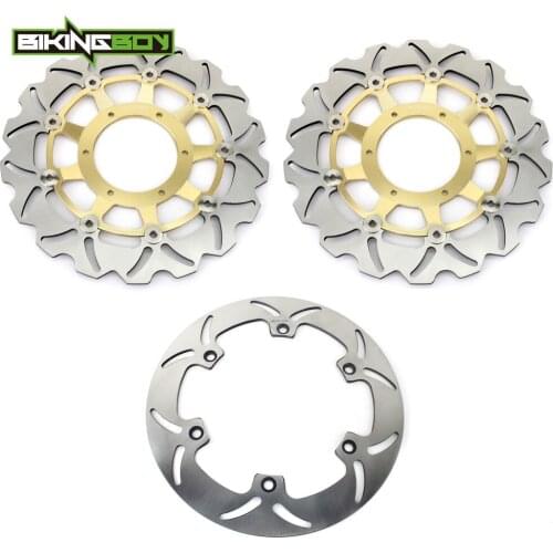 BIKINGBOY Front Rear Brake Discs Disks Rotors VTX 1800 F N 05-11 VTX 1800 T 07 08 09 10 11 VTX 1800 C R S 02 03 04 05 06 07 Set