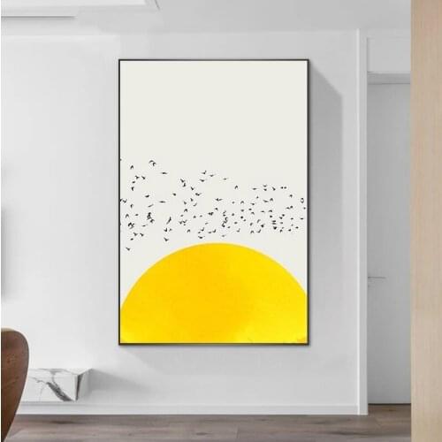 Home Decor Nordic Simple Canvas Art Prints A Thousand of Birds Abstract Canvas Art Wall Paintings Animals Posters and Prints