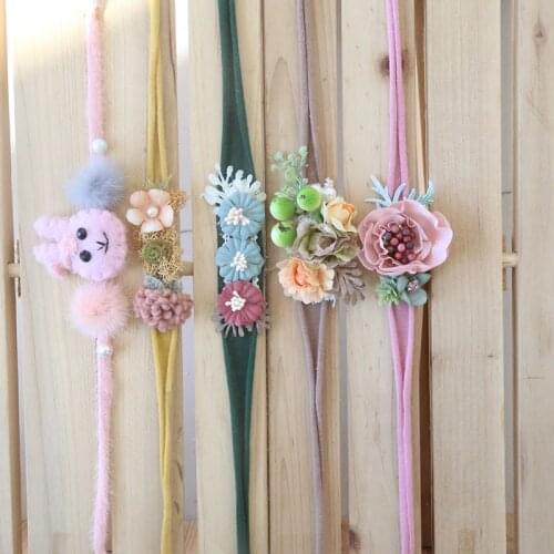 Newborn Photography Floral Tieback Newborn Stretch Headband For Photo Shoot Newborn Lovely Headband Photography Prop