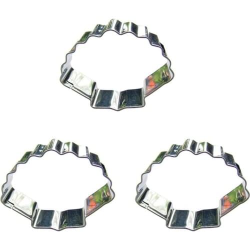 Seashell shape 3 pieces biscuits cutting molds, baking tools, cake decorating soft candy tools