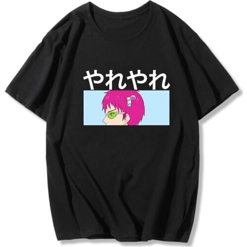 The Disastrous Life Of Saiki K Anime T Shirt Women Colorful Image Print T-shirt Black/White Kusuo Manga Kaidou Fashion Tops
