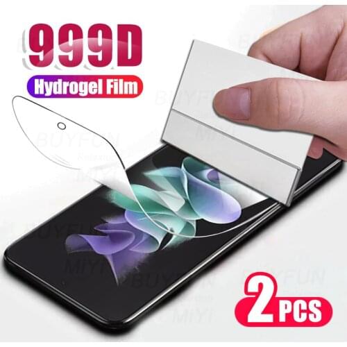 2PCS 999D Hydrogel Film For Samsung Galaxy Z Flip3 5G Screen Protectors Not Glass Sumsung Glaxy Zflip 3 ZFlip3 128/256GB 6.7inch