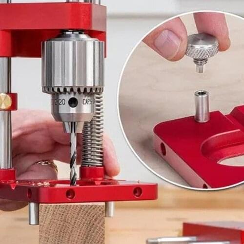 Model Woodworking Drilling Locator Mini Bench Adjustable Punch Drill Template Press Machine Tool