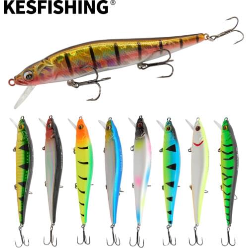 KESFISHING New 2021 115mm 15g Hard Bait Top Fishing Lures Minnow Wobbler Quality Fishing Tackle Hooks For Fishing 0-3.5m