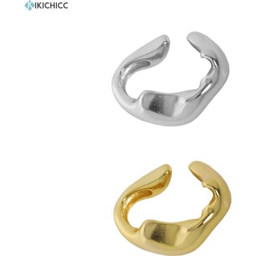 KIKICHICC 925 Sterling Silver Gold Single 1pcs Thick Earcuff Earring Cuffs No Piercing Women Rock Punk Luxury Jewelry Clips