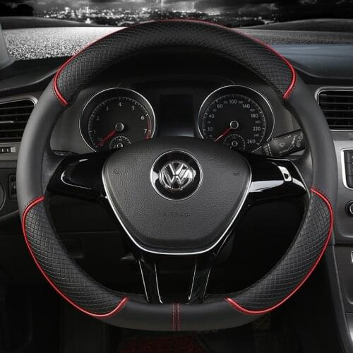 Leather Car Steering Wheel Cover for CX-3 CX-4 CX-5 CX-7 CX-9 Mazda 3 Axela 6 Gh Gj Demio for VW Golf 5 6 7 Polo Passat