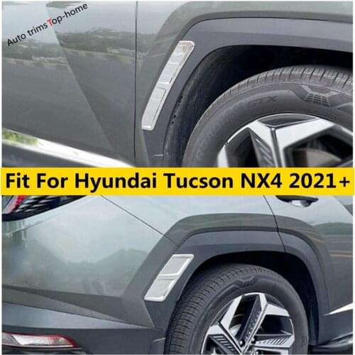 For Hyundai Tucson NX4 2021 2022 Car Front Rear Wheel Eyebrow Side Body Shape Garnish Decor Cover Trim Exterior Accessories