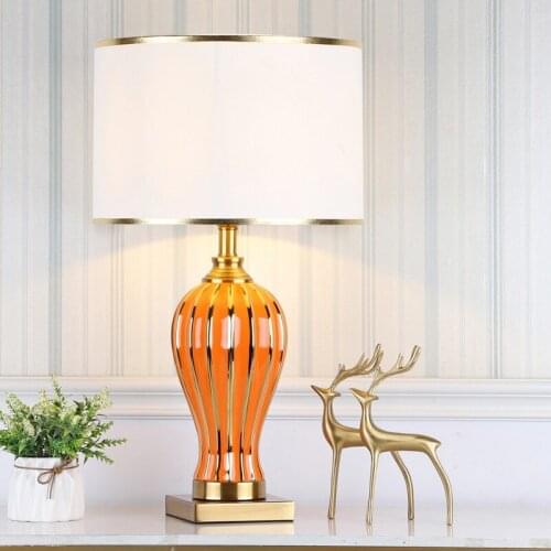 ORY Modern Table Lamp Design Luxury Ceramic LED Desk Light Home Decoration For Living Room Bedroom Library Study Office