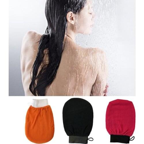 Exfoliating Glove Bath Shower Scrub Mitt Dead Skin Remover Body Scrubber Spa Cleaning Brush Massage Soap Single Layer Exfoliator