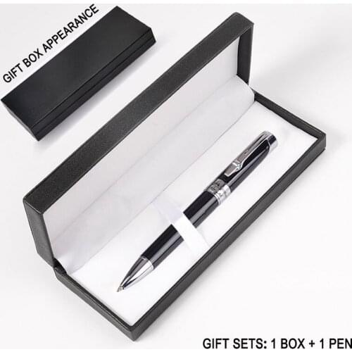 Personalized Gift Pen Metal Pen 1.0mm Black Ink Customized Logo Ballpoint Pens Engrave Logo Company Name School Office Supplies
