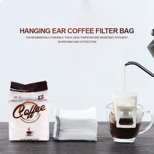 Portable Drip Coffee Powder Bags Filter Paper Hanging Ear Drip Bag Filter 7.4*9cm