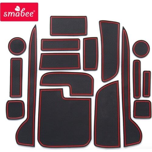 Smabee gate slot pad For HONDA JP N-WGN JH1 JH2 2013-2016 Door Groove Mat Anti Slip PVC RED WHITE BLACK