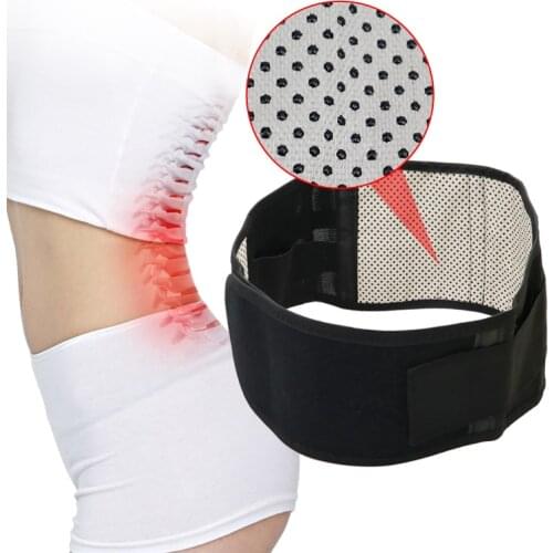 Adjustable Tourmaline Self-heating Magnetic Therapy Waist Belt Lumbar Support Back Waist Support Brace Double Banded aja lumbar