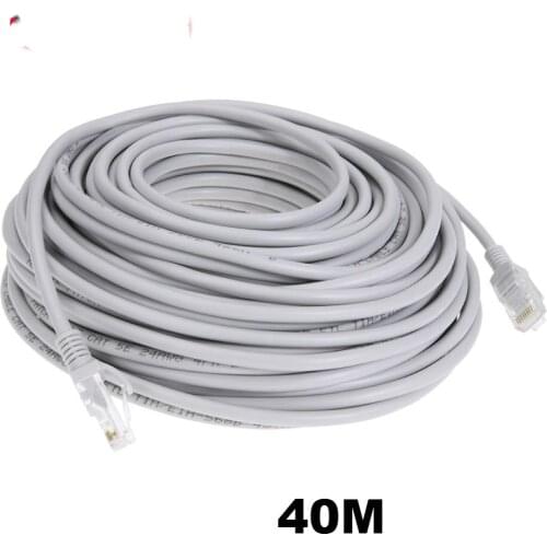 1pcs 40M 131ft Cat5 Ethernet Network Cable RJ45 Patch Outdoor Waterproof LAN Cable Wires For CCTV POE IP Camera System
