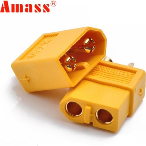 100pcs AmassXT60 XT-60 Male Female Interface Bullet Connector Plugs For RC Car Lipo Battery Charger Drone Airplane ( 50 pair )