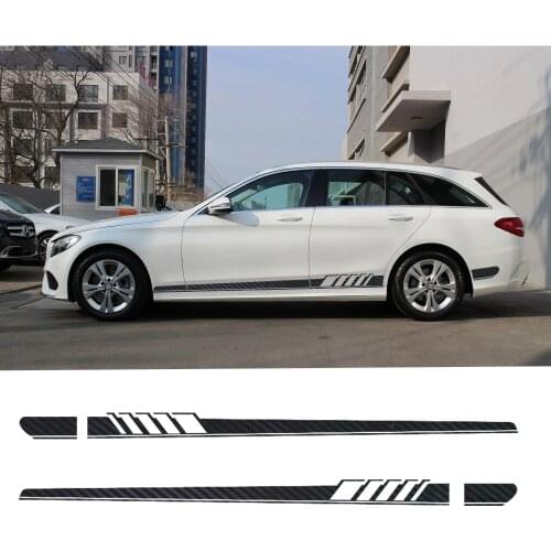 Edition 1 Style Side Skirt Stripe Sticker for Mercedes Benz S205 C Class W205 Estate C180 C200 C230 C280 C300 C63 AMG