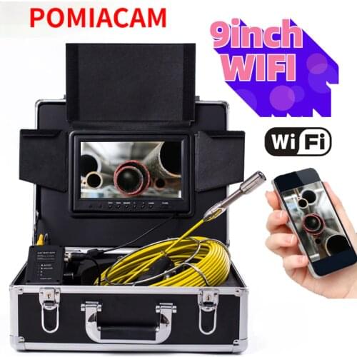 WP90A 9" Wireless WiFi 30M Pipe Inspection Video Camera,Drain Sewer Pipeline Industrial Endoscope support Android/IOS