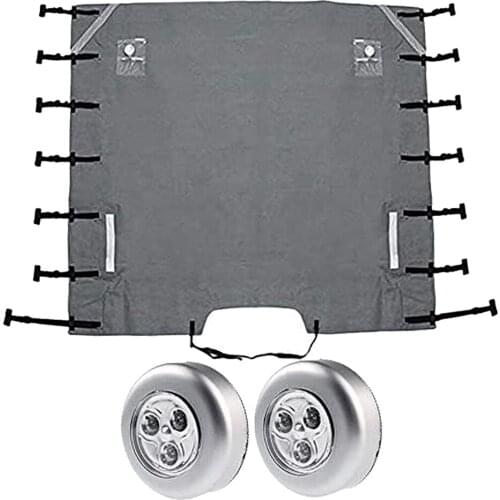 High Visibility Caravan Front Towing Cover Protector+ LED Light for Travel Night
