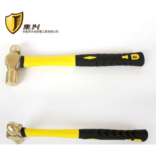 0.45kg/1p,0.68kg/1.5p Ball Pein Hammer, Brass Hammer with Plastic Handle, Safety Hand tools