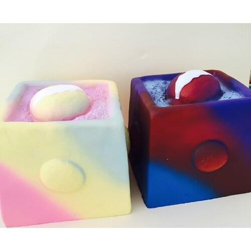 1pcs Colorful Squishy 12.5cm Block Type Squishy Jumbo Mousse Ice Cream Cake Slow Rising Squishies Cute New Design 2018