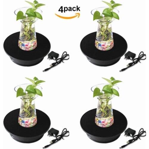 4 pieces/lot) 100% Velvet Top Electric Motorized Rotating Display Turntable for Model Jewelry Hobby Collectible Home