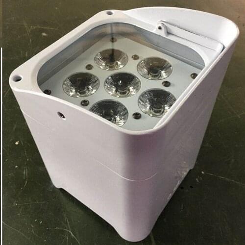 6pcs/lot Flightcase dj party battery powered wireless dmx led lights 6*18w RGBWA+UV 6in1 wireless control led uplight