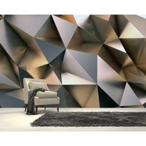 Papel de parede abstract triangle solid geometric 3d wallpaper,living room tv wall bedroom wall papers home decor bar mural