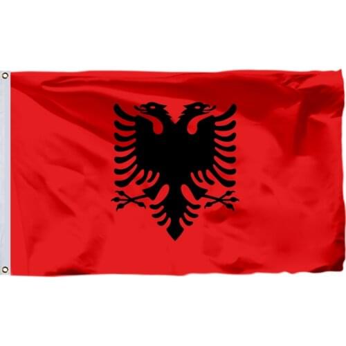 Albania 4 x 6 Feet Flag 120 x 180 cm 100D Polyester Large Big Albania Albanian Flags And Banners National Flag Country Banner