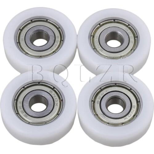 BQLZR 4 x BQLZR 626ZZ 0.6x2.6x0.8cm Guide Pulley Rail Ball Bearing Wheels for Door