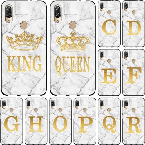 Phone Case For Wiko View 2 View2 Go Plus Pro White Marble Golden English Letter Fashion Name Back Cover Fundas Shell
