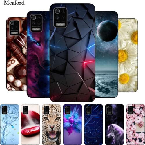 For LG K52 Case Black Bumper Silicone TPU Soft Phone Cover For LG K62 K42 K22 G8S ThinQ Case Cartoon Funda for LG K 52 Case K 62