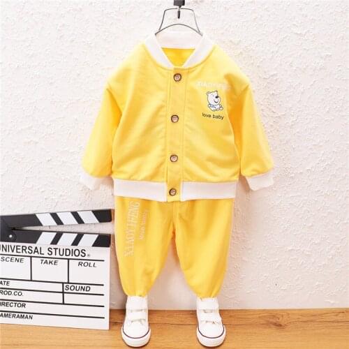 Children Clothing Sets Cotton Infant Suits Autumn Cartoon Hooded T Shirt Causal Pants Toddler Baby Girls Leisure Sport Costume