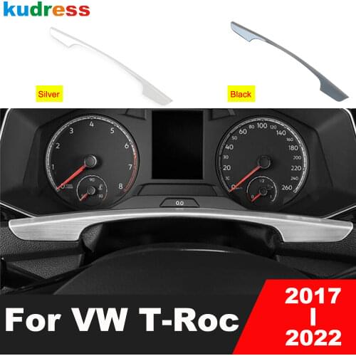 For Volkswagen T-Roc TROC 2017 2018 2019 Stainless Steel Car Instrument Dash Board Panel Strip Cover Trim Interior Accessories