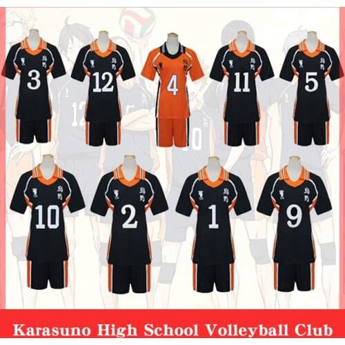 Haikyuu !! Cosplay Costume Karasuno High School Volleyball Club Hinata Shyouyou Sportswear Jerseys Uniform