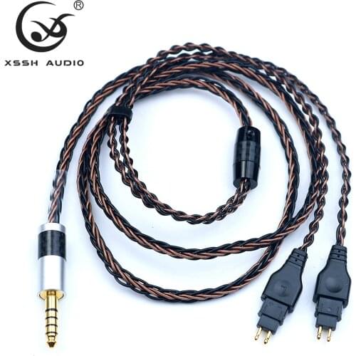 4.4mm 5 pole to 0.78pin 0.78mm male Cables XSSH audio YIVO HIFI OFC pure copper Headphone Earphone Extension Cable Wire Cord